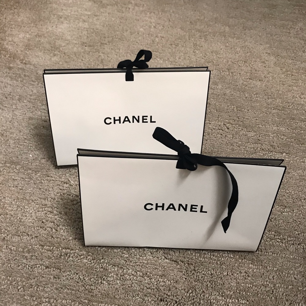 Chanel paper bag duo